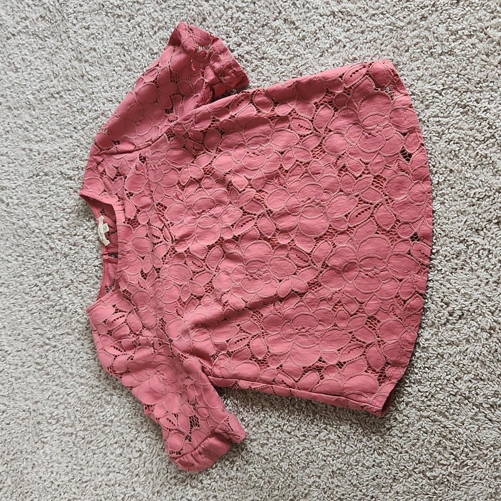 BOGO Junior Mauve Lace Shirt Medium Rose-Red